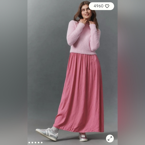 Anthropologie Twofer Maxi Dress XL NWOT pink - www.joarbit.com